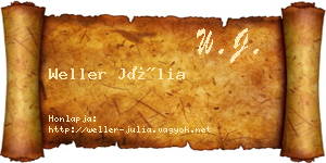 Weller Júlia névjegykártya