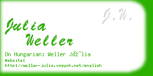 julia weller business card